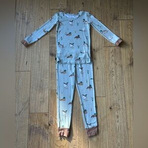 Angel Dear Bamboo Ducks Print Long Sleeve Loungewear Set size 4T